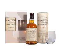 The Balvenie 12 Year Old DoubleWood Single Malt Scotch Whisky Gift Set - Includes Branded Whisky Glass & Presentation Tube - Aged in Bourbon & Sherry Casks - 700ml - Speyside Scotch