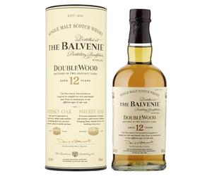 THE BALVENIE - DoubleWood 12 Year Old Single Malt Scotch Whisky - Matured In Two Distinctive Oak Cask - Complex, Yet Rich & Smooth - Vanilla Spiciness & Honeyed Depth - Award-Winning - 40% ABV - 20 cl