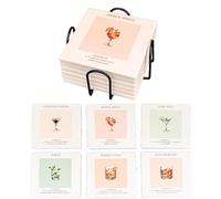 The Bar Buddy Set of 6 Ceramic Cocktail Coasters | Unique Cocktail Recipe Designs | Vibrant & Non-Slip | Perfect for Home Bars and Gifts