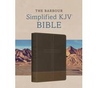 The Barbour Simplified KJV Bible--Deluxe Edition [Two-Tone Brown Stitched Cross]