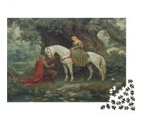 The Bard in Red And The Beautiful Queen Jigsaw Puzzles. 38x26cm/1000pcs Whimsical Challenge Toy for Educational Games Gifts