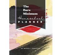 The Bare Minimum Homeschool Planner by Young Ravens | RETRO: UNDATED Minimalist 52 Week Lesson Planning Notebook for Homeschooling Families