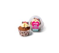The Barking Bakery - Carob Woofin with Vanilla Frosting - Dog Cupcake for Medium & Large Dogs - Birthday & Occasion Treats - Human Grade Ing