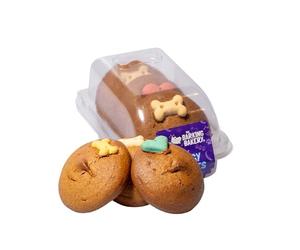 The Barking Bakery Pack of 3 Dog Cookies - Bite-Sized Vanilla Dog Cookies with Crunchy Bone - Handmade Dog Treats for Dogs - Meat free - Baked in the UK