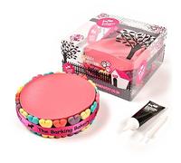 The Barking Bakery Pink Yoghurt Topped Pawty Cake for Dogs - 6 Inch Party Birthday Cake with Dog Biscuits, Icing Pen, Candle - Dog Birthday Sponge in Recyclable Box - Handmade & Fresh
