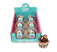 The Barking Bakery - Vanilla Woofin with Carob Frosting - Dog Cupcake for Medium & Large Dogs - Birthday & Occasion Dog Treats - Human Grade Ingredients - Handmade - Meat Free - 6x68g