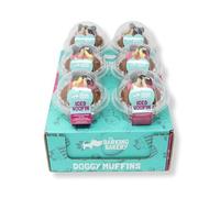 The Barking Bakery - Woofin Puppy Treats, Iced Dog Cupcake for Small Dogs, Birthday & Occasion Dog Treats, Natural Ingredients, Recyclable Packaging, 6x68g (Carob Woofin With Pink Frosting)