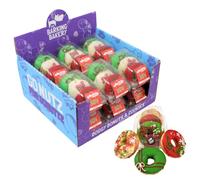 The Barking Bakery - Yappy Woofmas Domuttz - Handmade Christmas Dog Donuts - Human Grade Ingredients - Meat Free - Baked in the UK - Case of 12 x 70g