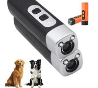 The Barksheild Pro - Bark Sheild Anti Barking Device for Dogs, Dog Bark Deterrent Device with Led Flashlight, Suitable for Training to Improve Bad Behavior (Black*2)