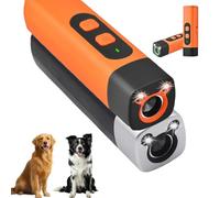 The Barksheild Pro - Bark Sheild Anti Barking Device for Dogs, Dog Bark Deterrent Device with Led Flashlight, Suitable for Training to Improve Bad Behavior (Black+Orange)