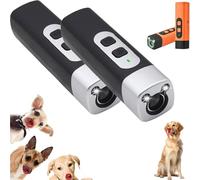 The BarkShield Pro, 25khz Anti-Barking Control for Large/Aggressive Dogs, Dog Bark Deterrent Device with LED Flashlight, 35ft Range Anti-Barking Device for Training to Improve Bad Behavior (Black*2)