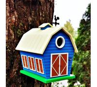 The Barn Birdhouse | 13 x 16 x 16 cm Whimsical Garden Décor | Outdoor Bird House for Small Birds | Weather-Resistant PETG Design
