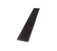The bars Bar Mat, Black Rubber, 70 x 10 x 1 cm