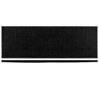 The Bars Glass Rest Mat, Black Rubber, 60 x 20 cm, Made in Italy