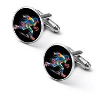 The Baseball Player Sprinting Alloy Cufflinks Men's Classic Cuff Link Fashion Shirt Accessories for Business Party Wedding 2.0cm