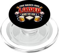 The Bases Are Loaded And So Am I Funny Baseball Lover PopSockets PopGrip for MagSafe