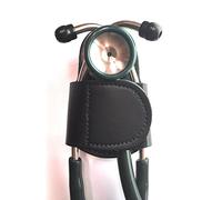 The BATCLIP (Black) - Premium Leather Handmade Clip-on Stethoscope Hip Holder; no More Neck Carrying, Loss, or Misplacement. Proudly Carry Your high-end Stethoscope with Taste and Style.