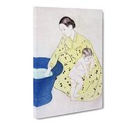 The Bath By Mary Cassatt Canvas Print | Gallery Wrapped 30mm Frame Wall Art | 20x14 inches | Ready to Hang | Impressionist Picture | Living Room Bedroom Lounge Office