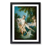 The Bath of Venus Consoling Love by Francois Boucher Framed Print | A2 Black Framed Wall Art | Ready to Hang | Modern Love Picture | Living Room Bedroom Lounge Office