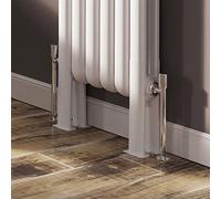 The Bath People 24547 Edworth Traditional Column Radiator Pair Feet-White
