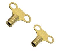 The Bath People Radiator Bleed Key | Solid Brass | Easy Grip Design | Venting Air Valve | Pack of 2