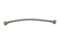 The Bath Plus Pipe Flexi Connector 1/2" x 1/2" Flexible Water Hose Plumbing 50cm in Silver The Bath Plus Silver