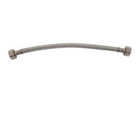 The Bath Plus Pipe Flexi Connector 1/2" x 1/2" Flexible Water Hose Plumbing 60 cm in Silver The Bath Plus Silver