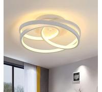 THE BATH PLUS TB+ Modern Round LED Ceiling Light White 40 W for Living Room, Bedroom, Warm White Light
