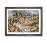 The Bathers By Pierre Auguste Renoir Classic Painting Framed Wall Art Print, Ready to Hang Picture for Living Room Bedroom Home Office Décor, Walnut A2 (64 x 46 cm)