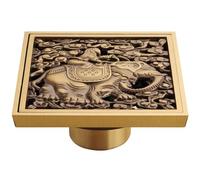 The Bathroom is All-Copper, Thickened, Anti-Return, Large Displacement, and Odor-Proof Floor Drain Faucet, Vintage Shallow Water