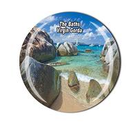 The Baths Virgin Gorda UK Fridge Magnet 3D Crystal Tourist Souvenir Gift Collection Refrigerator Magnetic Sticker