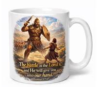 The Battle is The Lord’s 1 Samuel 17:47 Christian Coffee Cup Gift Mug