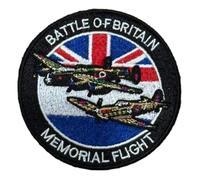 The Battle of Britain Memorial Flight World War II Fully Embroidered Sew/Iron on Patch (A)