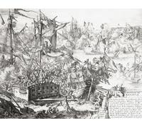 The Battle of Lepanto October 7 1571 when the fleet of the Holy League a coalition of Catholic States decisively defeated the fleet of the Ottoman Empire. After a late 17th century work. Poster Print