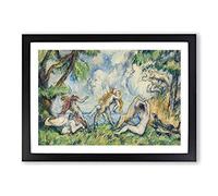 The Battle of Love by Paul Cezanne Framed Print | A2 Black Framed Wall Art | Ready to Hang | Modern Love Picture | Living Room Bedroom Lounge Office