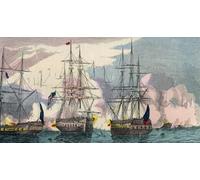 The Battle of Plattsburgh aka the Battle of Lake Champlain - Macdonough's victory 6ÔøΩ11 September 1814. From An Illuminated History of North America from the earliest period to the present time