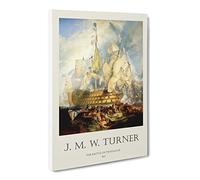 The Battle Of Trafalgar By Joseph Mallord William Turner Canvas Print | Gallery Wrapped 30mm Frame Wall Art | 24x16 inches | Ready to Hang | Classic Picture | Living Room Bedroom Lounge Office