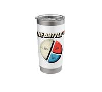 The Battle Pie Chart Humor Knowing Half The Battle Stainless Steel Insulated Tumbler