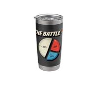The Battle Pie Chart Humor Knowing Half The Battle Stainless Steel Insulated Tumbler