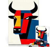 The Bauhaus Bull 1000 Piece Jigsaw Puzzles for Adults Jigsaw Mental Toy Soothing Fun Premium Cut Birthday Gift (38x52cm)