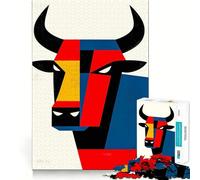 The Bauhaus Bull Jigsaw Puzzles for Teenagers 1000 Brain Workout Toy Simple Fun Image Assembly Cherished Gift (50x75cm)