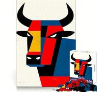 The Bauhaus Bull Jigsaw Puzzles for Teenagers 1000 Brain Workout Toy Simple Fun Image Assembly Cherished Gift (50x75cm)