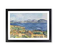 The Bay of Marseille by Paul Cezanne Framed Print | A2 Black Framed Wall Art | Ready to Hang | Modern Historical Picture | Living Room Bedroom Lounge Office