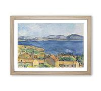 The Bay of Marseille by Paul Cezanne Framed Print | A2 Oak Framed Wall Art | Ready to Hang | Modern Historical Picture | Living Room Bedroom Lounge Office