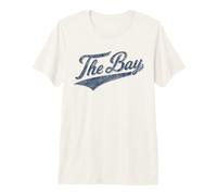 THE Bay SAN Francisco Bay Area Varsity Script Jersey Flag Premium T-Shirt