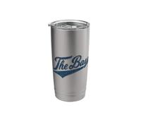 The Bay SAN Francisco Bay Area Varsity Script Jersey Flag Stainless Steel Insulated Tumbler