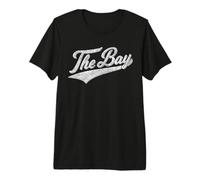 THE Bay SAN Francisco Bay Area Varsity Script Jersey Style Premium T-Shirt