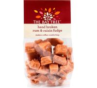 The Bay Tree Crumbly Rum & Raisin Fudge - 8 x 160g Bags | Handcrafted Traditional British Fudge | Rich, Buttery & Melt-in-the-Mouth | Great for Gifts, Hampers & Treats