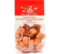 The Bay Tree Crumbly Strawberry & Cream Fudge - 8 x 160g Bags | Handcrafted Traditional British Fudge | Rich, Buttery & Melt-in-the-Mouth | Great for Gifts, Hampers & Treats