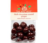 The Bay Tree Dark Chocolate Ginger - 160g Bag | Rich Dark Chocolate Covered Crystallised Ginger | British Confectionery | Great for Gifts & Snacking